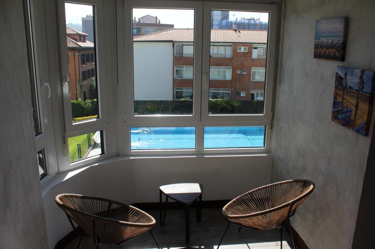 Apartamentos Zarautz Playa, Con Piscina Y Garaje Zewnętrze zdjęcie